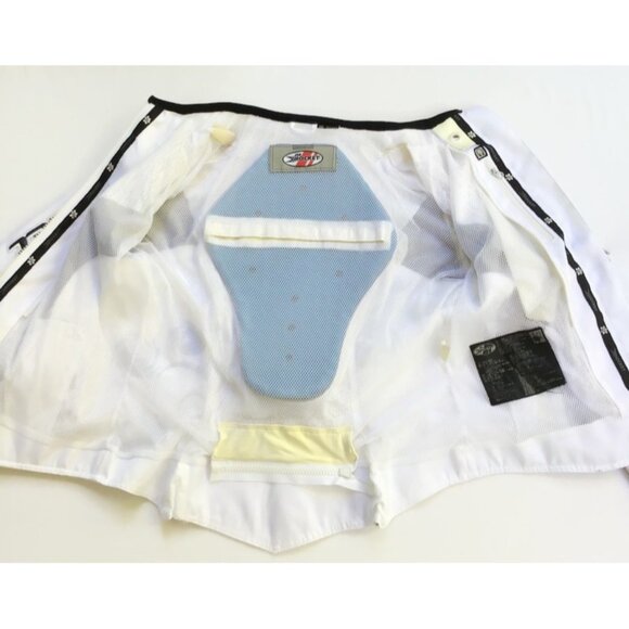 Joe Rocket Womens Cleo Motorcycle Jacket Size L White Silver Mesh Padded Armored - Picture 11 of 16
